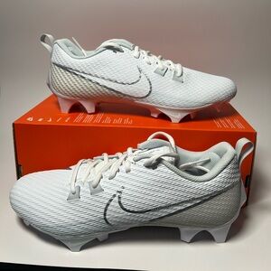 Nike Vapor Edge Speed 360 2 White Silver Mens Football Cleats DA5455-100 Sz 10.5